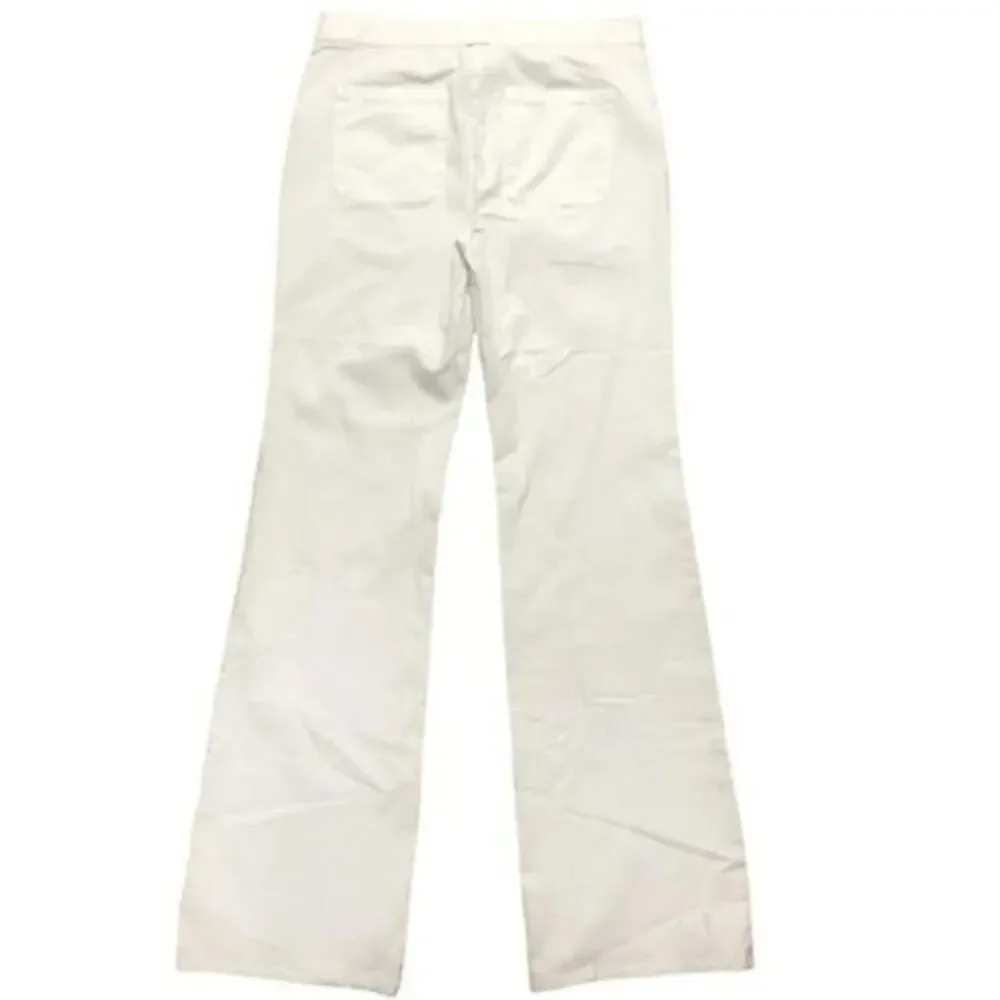 Nili Lotan NWT Oakland Wide-Leg Stretch Twill Pant in Eggshell Women's Size 6 - Picture 5 of 10